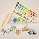 Tabla educativa din lemn cu cifre animale si vehicule Ricokids 781400