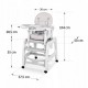 Scaun de masa 5 in 1 Ricokids Sinco - Gri - Resigilat