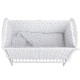 BabyNeeds - Lenjerie patut 5 piese Cu doua protectii laterale Pernuta Plapumioara Cearceaf Din bumbac Pentru patut 120x60 cm Alb