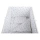 BabyNeeds - Lenjerie patut 5 piese Cu doua protectii laterale Pernuta Plapumioara Cearceaf Din bumbac Pentru patut 120x60 cm Alb