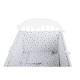BabyNeeds - Lenjerie patut 5 piese Cu doua protectii laterale Pernuta Plapumioara Cearceaf Din bumbac Pentru patut 120x60 cm Alb