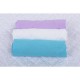BabyNeeds - Set 3 cearceafuri cu elastic 120x60 cm Lila+Alb+Bleu