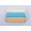 BabyNeeds - Set 3 cearceafuri cu elastic 120x60 cm Alb+Bleu+Cappuccino