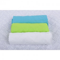 BabyNeeds - Set 3 cearceafuri cu elastic 120x60 cm Bleu+Verde+Alb