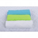 BabyNeeds - Set 3 cearceafuri cu elastic 120x60 cm Bleu+Verde+Alb
