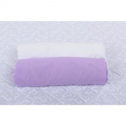 BabyNeeds - Set 2 cearceafuri cu elastic 140x70 cm Alb+Lila