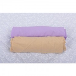 BabyNeeds - Set 2 cearceafuri cu elastic 140x70 cm Lila+Cappuccino
