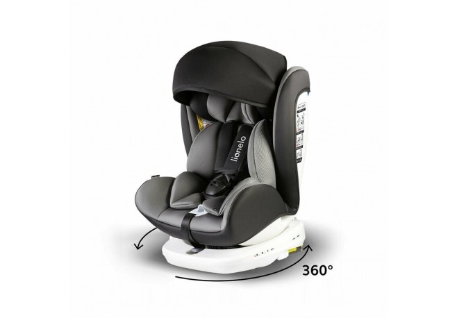 Lionelo - Scaun auto Bastiaan Pozitie de somn Rotire 360 grade 0-36 Kg Cu Isofix si Centura Top Tether Conform cu standardul eur
