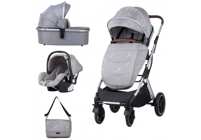 Carucior Chipolino Zara 3 in 1 platinum