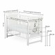 BabyNeeds - Patut din lemn Timmi Girafa 120x60 cm Cu laterala culisanta Din lemn de pin si mdf Stabil si rezistent Inaltime salt