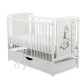BabyNeeds - Patut din lemn Timmi Girafa 120x60 cm Cu sertar cu capac Din lemn de pin si mdf Stabil si rezistent Inaltime saltea 