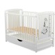 BabyNeeds - Patut din lemn Timmi Girafa 120x60 cm Cu sertar cu capac Din lemn de pin si mdf Stabil si rezistent Inaltime saltea 