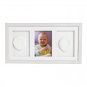 Baby HandPrint - Kit mulaj cu dubla amprenta Double Memory Frame Cu rama foto 10x15 cm Non-toxic Conform cu standardul european 