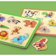 Joueco - Puzzle din lemn 30 x 27 cm 18 luni+ 8 piese Animale acvatice
