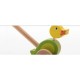 Joueco - Jucarie din lemn Ratusca De impins Cu tija 12 luni+ Multicolor