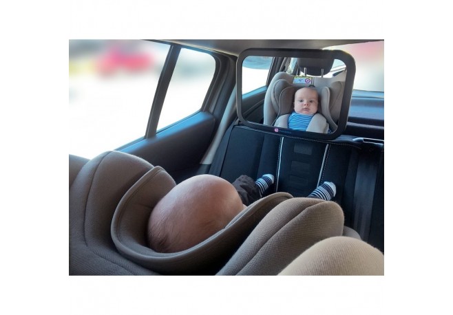 Petite&Mars - Oglinda auto retrovizoare rotativa 360 26.5 x 20 Negru