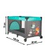 Petite&Mars - Patut pliant cu un nivel Cu intrare laterala cu fermoar 2 roti 120x60 cm Conform cu standardele europene de securi