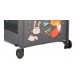 Petite&Mars - Patut pliant cu un nivel Cu intrare laterala cu fermoar 2 roti 120x60 cm Conform cu standardele europene de securi