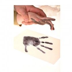 Petite&Mars - Set amprente mulaj cu cerneala pentru 20 de amprente manuta sau piciorus Non-toxic Baby Dab Violet/Gri