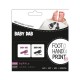 Petite&Mars - Set amprente mulaj cu cerneala pentru 20 de amprente manuta sau piciorus Non-toxic Baby Dab Violet/Gri