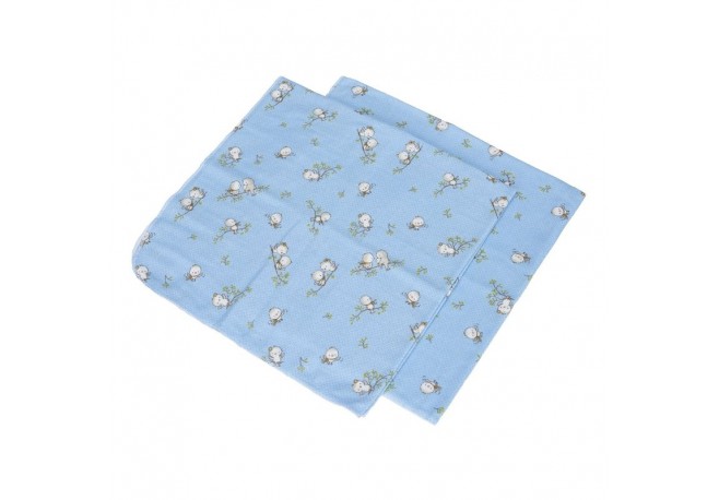 BabyNeeds - Scutec finet 75/75 cm 2 bucati Vrabiute Albastru