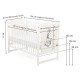 BabyNeeds - Patut din lemn Timmi Girafa 120x60 cm Din lemn de pin si mdf Stabil si rezistent Inaltime saltea reglabila pe 3 nive