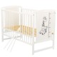 BabyNeeds - Patut din lemn Timmi Girafa 120x60 cm Din lemn de pin si mdf Stabil si rezistent Inaltime saltea reglabila pe 3 nive