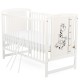 BabyNeeds - Patut din lemn Timmi Girafa 120x60 cm Din lemn de pin si mdf Stabil si rezistent Inaltime saltea reglabila pe 3 nive