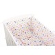 BabyNeeds - Lenjerie patut 5 piese Cu doua protectii laterale Pernuta Plapumioara Cearceaf Din bumbac Pentru patut 120x60 cm Flu