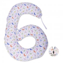 BabyNeeds - Perna multifunctionala Enjoy Cu husa detasabila din bumbac Fluturasi Multicolor