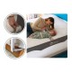 Lionelo - Bariera protectie pat Hanna  Cu buzunar accesorii 150x66 cm Conform cu standardul european de securitate BS7072 Gri