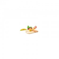 Joueco - Set fructe feliate cu inchidere arici velcro Din lemn lemn certificat FSC 12 luni+ 14 piese Multicolor