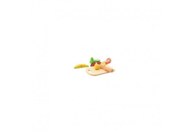 Joueco - Set fructe feliate cu inchidere arici velcro Din lemn lemn certificat FSC 12 luni+ 14 piese Multicolor