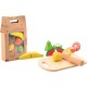 Joueco - Set fructe feliate cu inchidere arici velcro Din lemn lemn certificat FSC 12 luni+ 14 piese Multicolor
