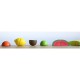 Joueco - Set fructe feliate cu inchidere arici velcro Din lemn lemn certificat FSC 12 luni+ 14 piese Multicolor