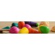 Joueco - Set Legume feliate cu inchidere arici velcro Din lemn certificat FSC 12 luni+ 14 piese Multicolor