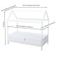 BabyNeeds - Patut din lemn Casuta 160x80 cm Alb