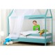 BabyNeeds - Patut din lemn Casuta 160x80 cm Alb