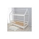 BabyNeeds - Patut din lemn Casuta 160x80 cm Alb