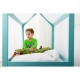 BabyNeeds - Patut din lemn Casuta 160x80 cm Alb