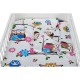 BabyNeeds - Lenjerie patut 3 piese Cu pernuta Plapumioara Cearceaf Din bumbac Pentru patut 140x70 cm Bufnitele vesele