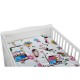 BabyNeeds - Lenjerie patut 3 piese Cu pernuta Plapumioara Cearceaf Din bumbac Pentru patut 140x70 cm Bufnitele vesele
