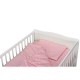 BabyNeeds - Lenjerie patut 3 piese Cu pernuta Plapumioara Cearceaf Din bumbac Pentru patut 140x70 cm Roz cu stelute albe