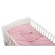 BabyNeeds - Lenjerie patut 3 piese Cu pernuta Plapumioara Cearceaf Din bumbac Pentru patut 140x70 cm Roz cu stelute albe