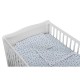 Babyneeds - Lenjerie patut 3 piese Cu pernuta Plapumioara Cearceaf Din bumbac Pentru patut 140x70 cm Alb cu stelute albastre