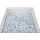 Babyneeds - Lenjerie patut 3 piese Cu pernuta Plapumioara Cearceaf Din bumbac Pentru patut 140x70 cm Alb cu stelute albastre