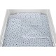 Babyneeds - Lenjerie patut 3 piese Cu pernuta Plapumioara Cearceaf Din bumbac Pentru patut 140x70 cm Alb cu stelute albastre