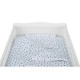 Babyneeds - Lenjerie patut 3 piese Cu pernuta Plapumioara Cearceaf Din bumbac Pentru patut 140x70 cm Alb cu stelute albastre