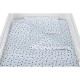 Babyneeds - Lenjerie patut 3 piese Cu pernuta Plapumioara Cearceaf Din bumbac Pentru patut 140x70 cm Alb cu stelute albastre