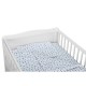 Babyneeds - Lenjerie patut 3 piese Cu pernuta Plapumioara Cearceaf Din bumbac Pentru patut 140x70 cm Alb cu stelute albastre
